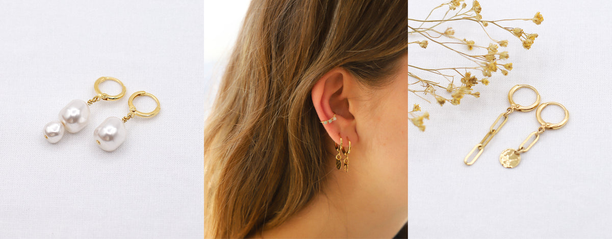 Boucles d'oreilles asymétriques